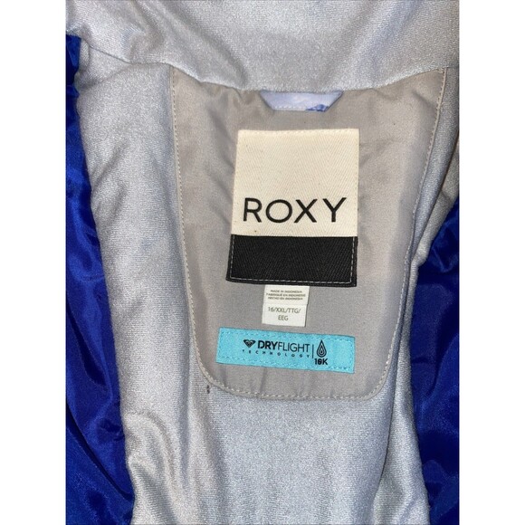 Roxy Girls Ski Jacket Size 16 XXL Color Pink/Blue/Purple/White Print - Picture 8 of 11